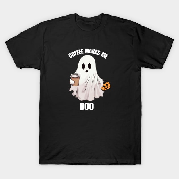 Ghost Coffee Halloween Funny Shirt Boo T-Shirt Boo T-Shirt by grizzlex